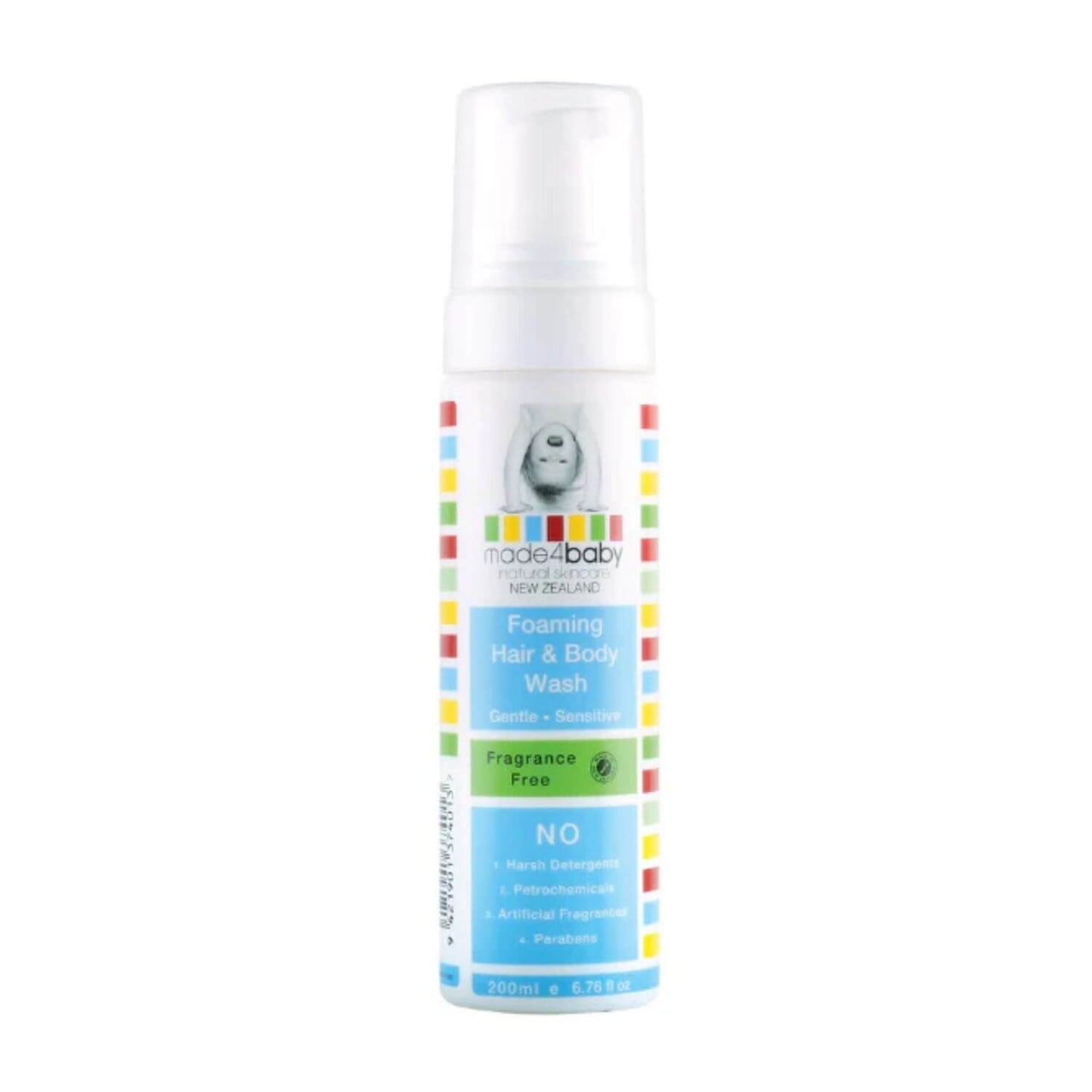 Made4Baby Foaming Hair and Body Wash - Fragrance Free 200ml